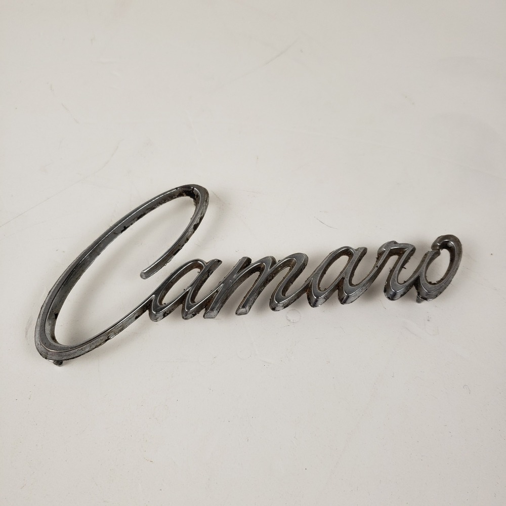 Vintage Chevrolet Camaro Chrome Script Fender Trunk Emblem OEM 3919712